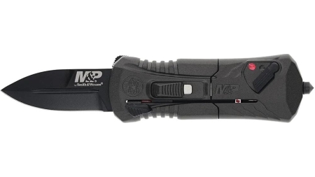 Smith & Wesson M&P Compact OTF Folding Knife 1-9/10" Spear Point Blade Grey