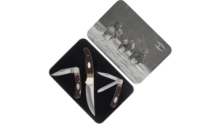 Old Timer Knife Combo Tin Fixed and Folding Knives