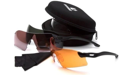 Pyramex Venture Gear Dropzone Shooting Glasses Eyewear Kit with Four Lenses