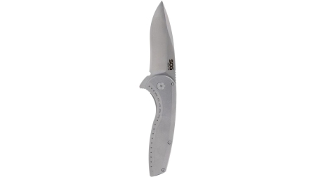 SOG Knives Aegis FLK 2.0 Folding Knife 3-1/4" Drop Point Blade Silver Blister