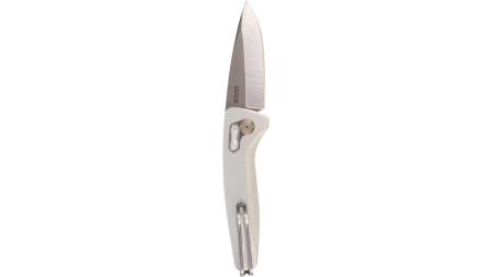 SOG Knives One-Zero AU Folding Knife 3-1/10 Drop Point Blade Silver Chrome