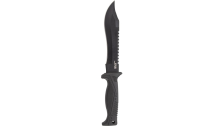 SOG Knives Pinnacle Bowie Fixed Knife 7-1/2" Clip Point Blade Black