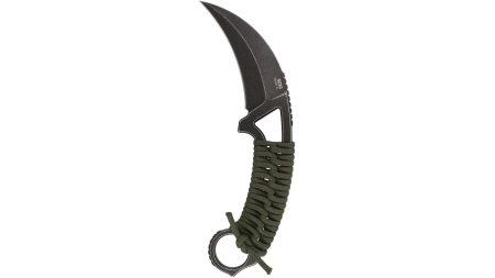 SOG Gambit XL Fixed Knife 4" Karambit Blade OD Green Box