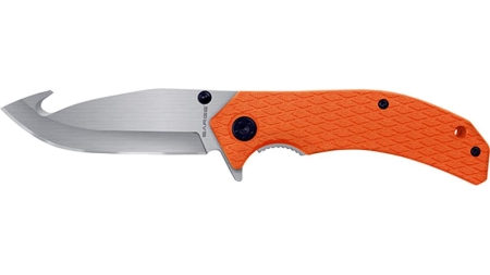Sarge Knives Mojo Adrenaline Folding Knife 3-1/2" Gut Hook Blade Orange