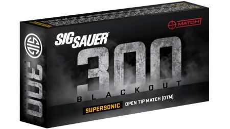 Sig Sauer Supersonic Open Tip Match Rifle Ammunition .300 AAC Blackout 125gr OTM 2200 fps 20/ct