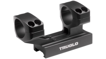 Truglo 1-Piece Reversible Picatinny/Weaver Tactical Scope Mount with 30mm Rings 1"H / 2-7/8L Base - Black