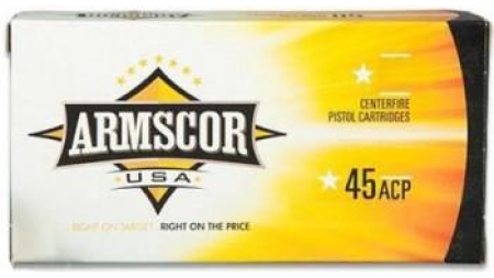 Armscor Handgun Ammunition .45 ACP 230 gr JHP 825 fps 20/ct