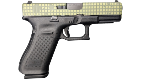 GLOCK 45 V DNC 9MM PISTOL 4" BLACK-BLK/GRN SLIDE FXD 3-17RD MAGS