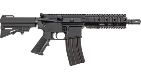 DPMS DP-15 KITTY KAT 300BLK PISTOL 7.5" BBL, 6.5" QUAD RAIL, CAR BRACE, 1-30RD MAGAZINE