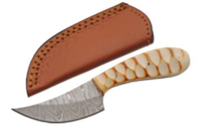 SZCO RITE EDGE 2.75" GROOVED - BURNED BONE SKINNER W SHEATH