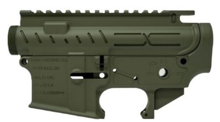 FAXON AR-15 X-TRA LITE - RECEIVER SET OD GREEN STRIPPED