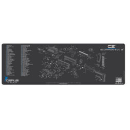 CZ SCORPION EVO 3 SCHEMATIC PROMAT - CHARCOAL GRAY/CERUS BLUE