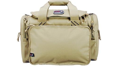 G-Outdoors Large Range Bag with Lift Ports & 4 Ammo Dump Cups-Tan