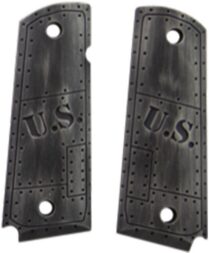 Hogue Govt. Model Aluminum - 1911 U.S. Green Distressed Grip