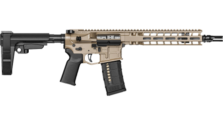 Radian Weapons R0514 Model 1 Pistol 223 Wylde 30+1 10.50", FDE Billet Rec/M-Lok Handguard, Smooth Buffer Tube (No Brace), Magpul Grip, Ambi Controls, Dead Air QD Flash Hider, Adj. Trigger