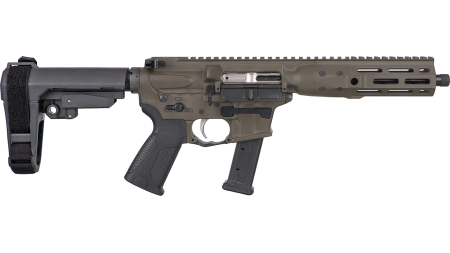 LWRC ICP9PBC8SBA3 IC-9  9mm Luger 8.50" 33+1 Black Nitride Threaded Barrel, Patriot Brown Anodized Aluminum Picatinny Rail Receiver, SB Tactical SBA3 Brace, LWRC Ultra Combat Grip, Ambidextrous